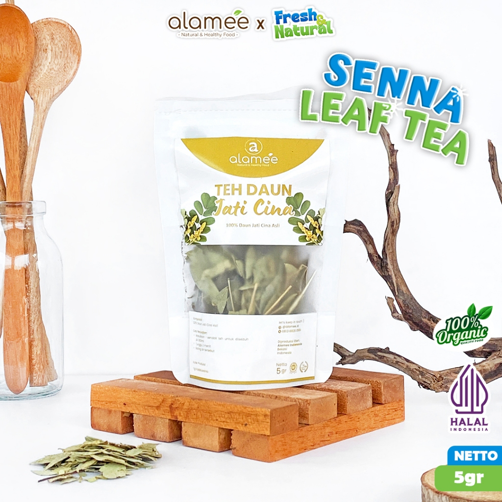 

Teh Daun Jati Cina Senna Leaf Tea Teh Herbal Alami Organik Organic 5gr Siap Seduh fresh and natural