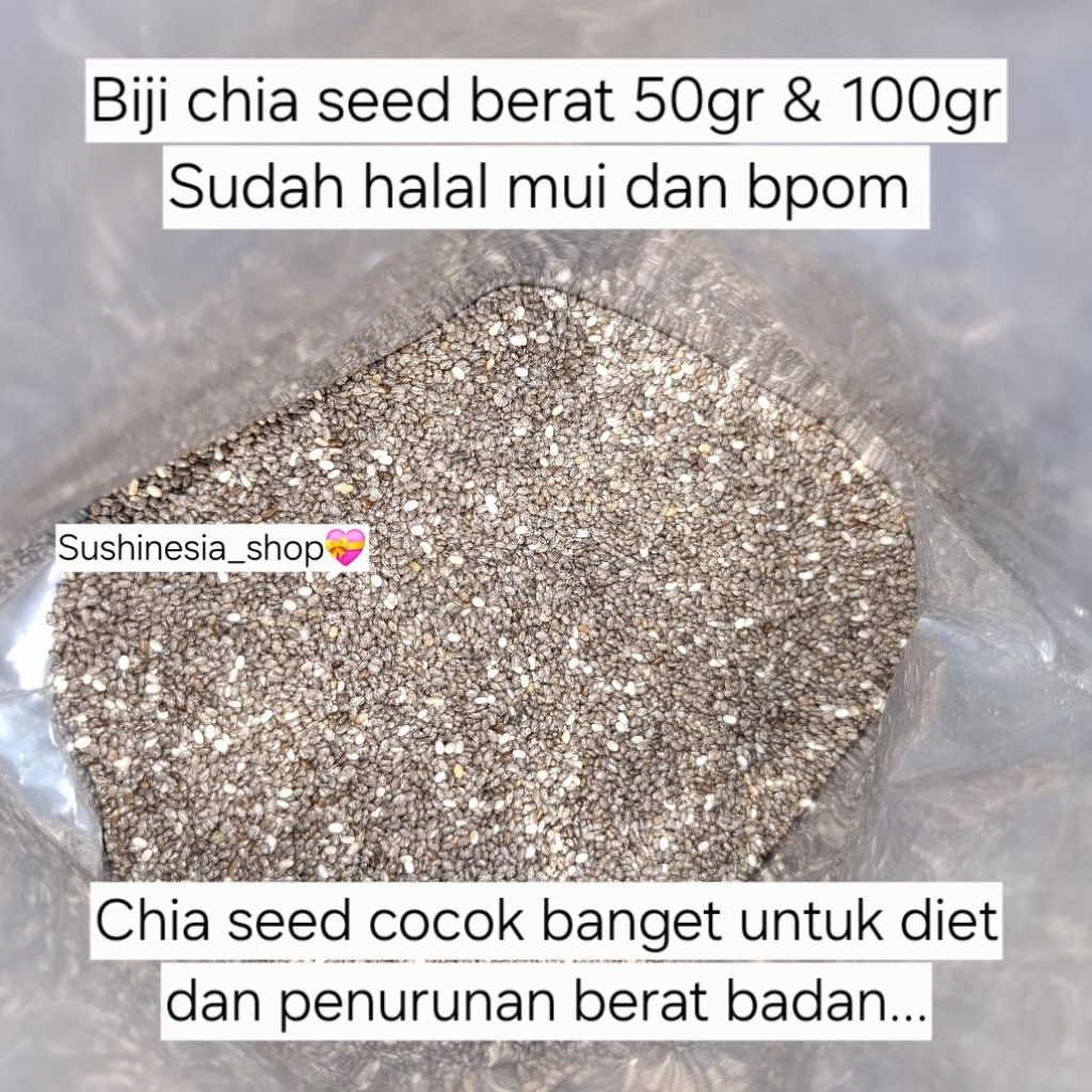 

[PROMO] Chia seed organik superfood halal biji chia sejenis selasih makanan menu diet sehat keto vegan vegetarian halal mui dan bpom terlaris