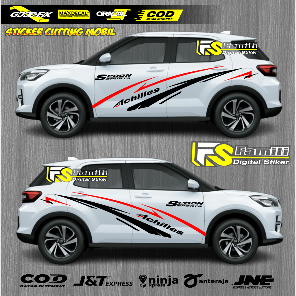 Sticker mobil Rocky raize sticker universal mobil Rocky raize stiker mobil Rocky raize terlaris