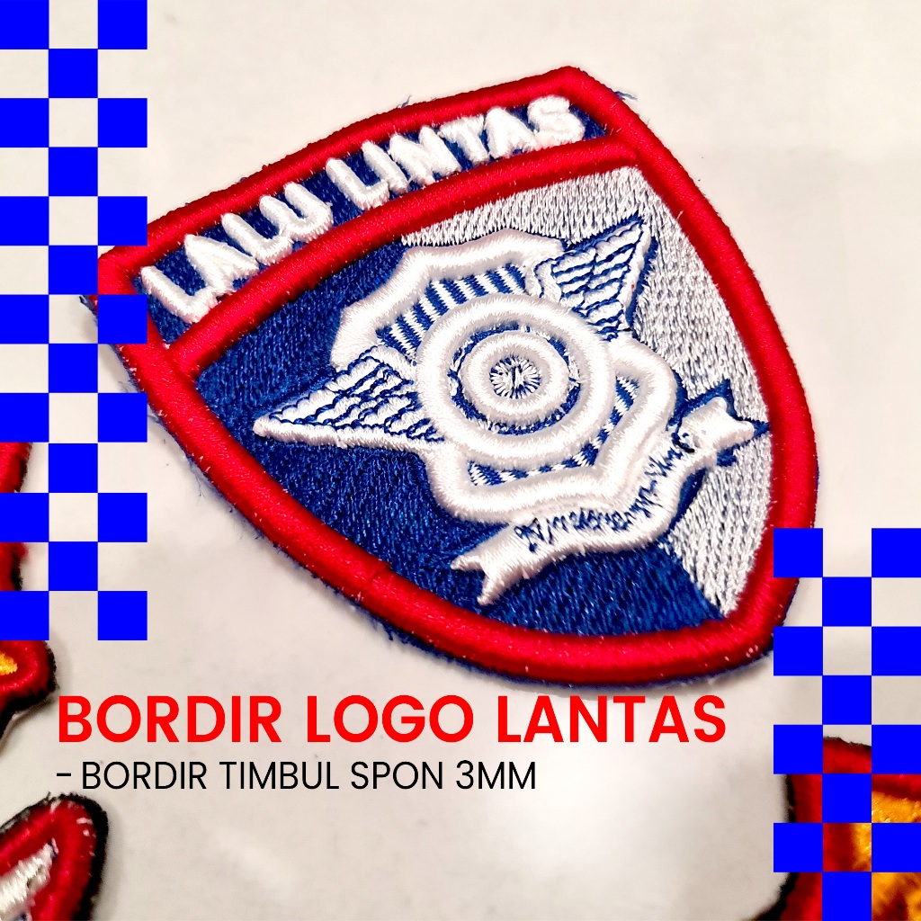 BORDIR LOGO LANTAS TERBARU / ATRIBUT LANTAS