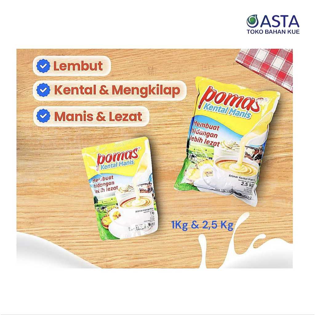 

Pomas Krimer Kental Manis 1 Kg & 2,5 Kg - Krimer Instan untuk Toping / Olahan Makanan