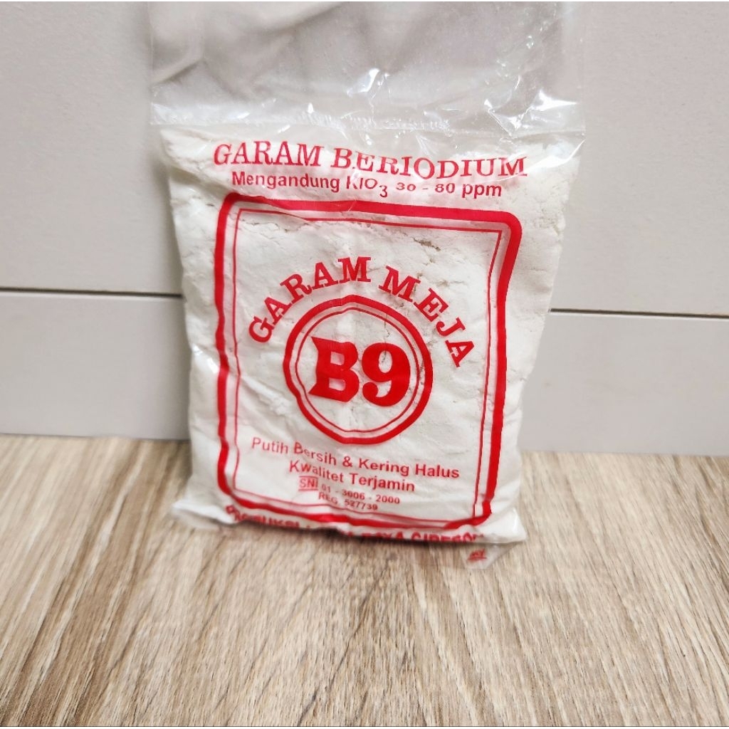 

Garam Meja Halus Cap B9 Khas Cirebon kemasan 110 Gram
