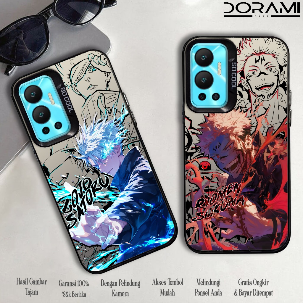 Case Infinix Hot 12 ( RYOMEN ) Softcase Hybrid IMD Plate Polycarbonate Hologram Premium So Cool - Ca
