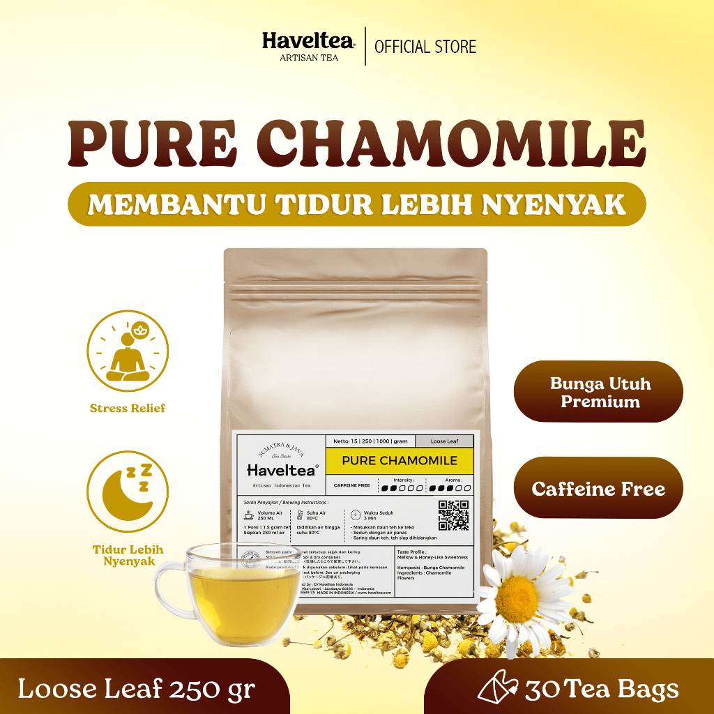 

PURE CHAMOMILE | Pouch | Haveltea | Tisane Chamomile | Flower Tea