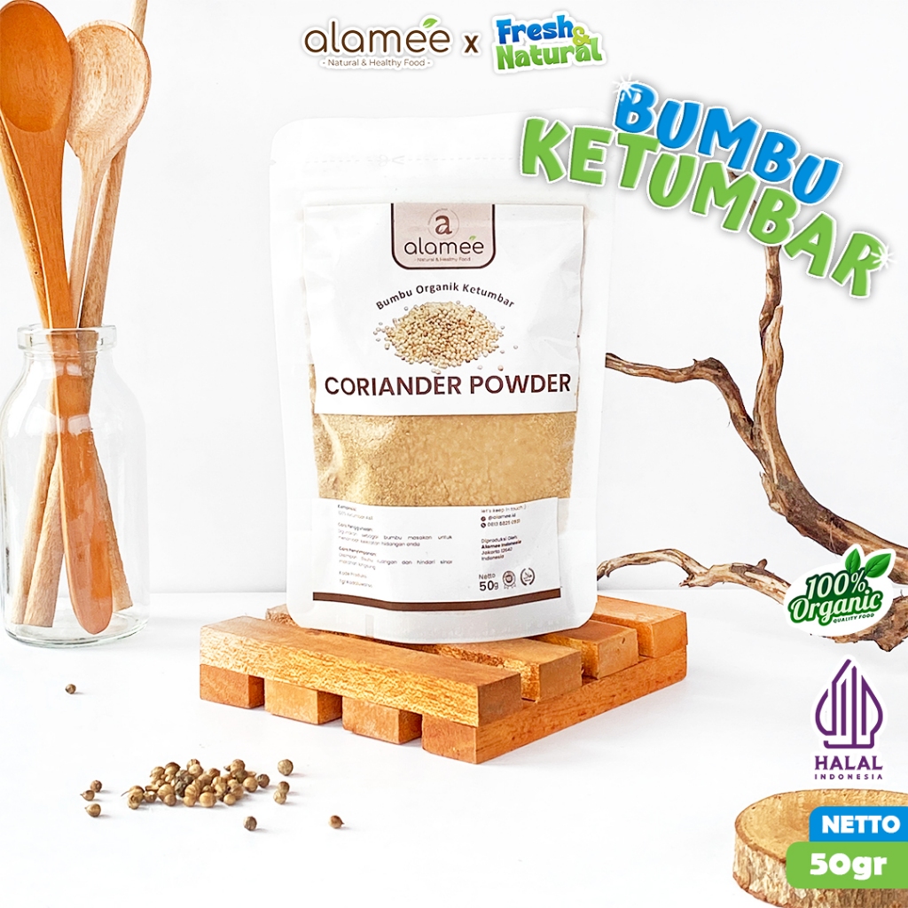 

ALAMEE Ketumbar Bubuk Organik Bumbu Dapur Instan Coriander Powder Murni Asli 50g fresh and natural