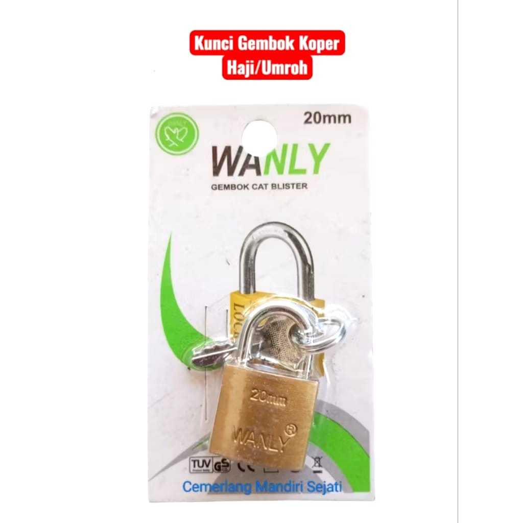 Wanly Gembok Koper Haji/Umroh 20mm(AZ)