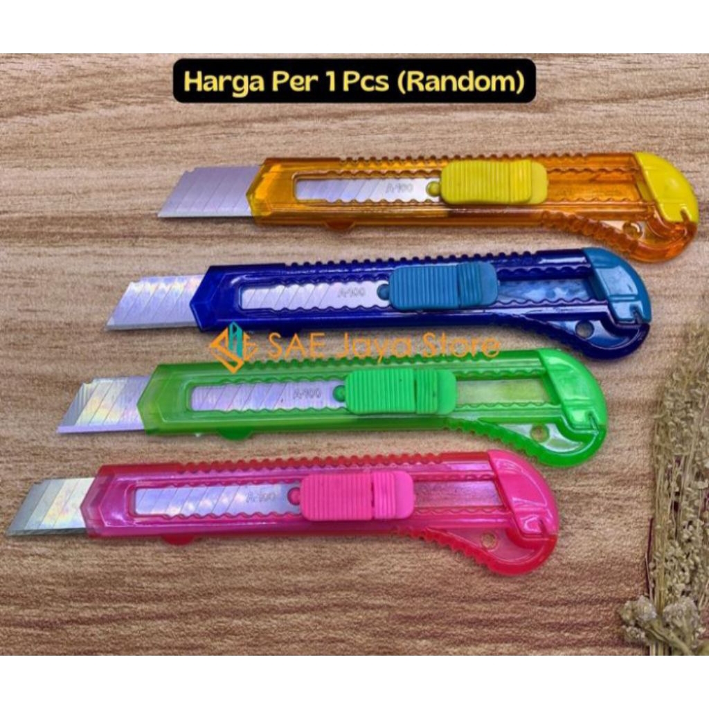 

Pisau Cutter Bening Warna KENKO L500 1pcs