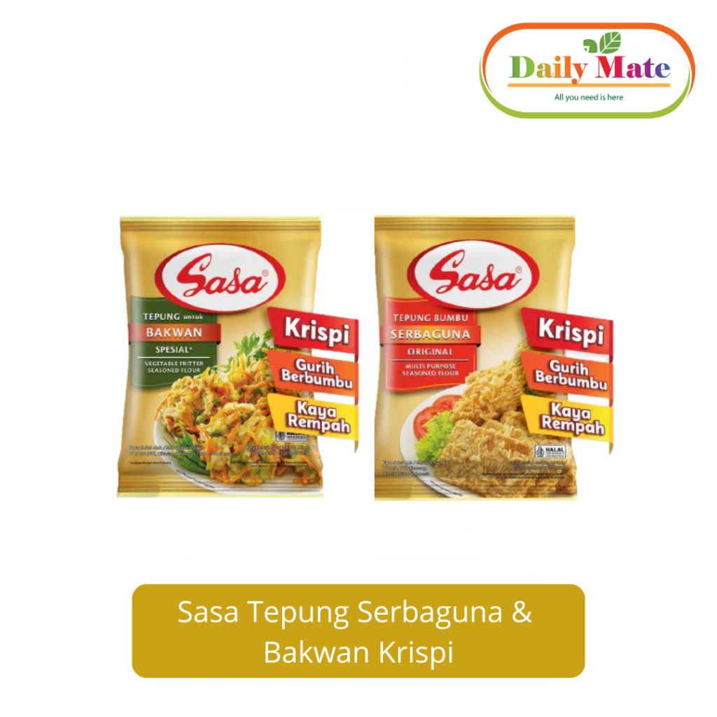 

Paket Hemat Sasa Tepung Bumbu Serbaguna 210gr+Tepung Bakwan/Tepung Ayam Krispi/Tepung Pisang Goreng Krispi/Sasa/Promo/Paket