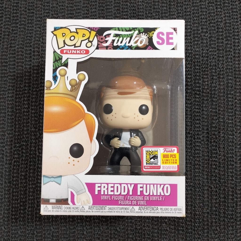 Funko Pop Funko: Freddy Funko (Black Jacket) #SE (800 PCS Limited Edition) (2018 San Diego Comic Con