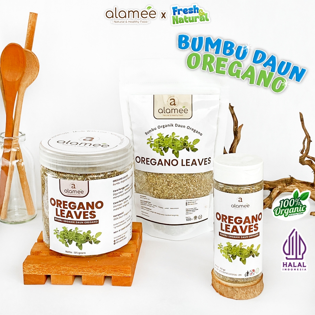 

ALAMEE Oregano Kering Dried Leaves Flakes Garnish Murni Asli Bumbu Dapur Organik fresh and natural