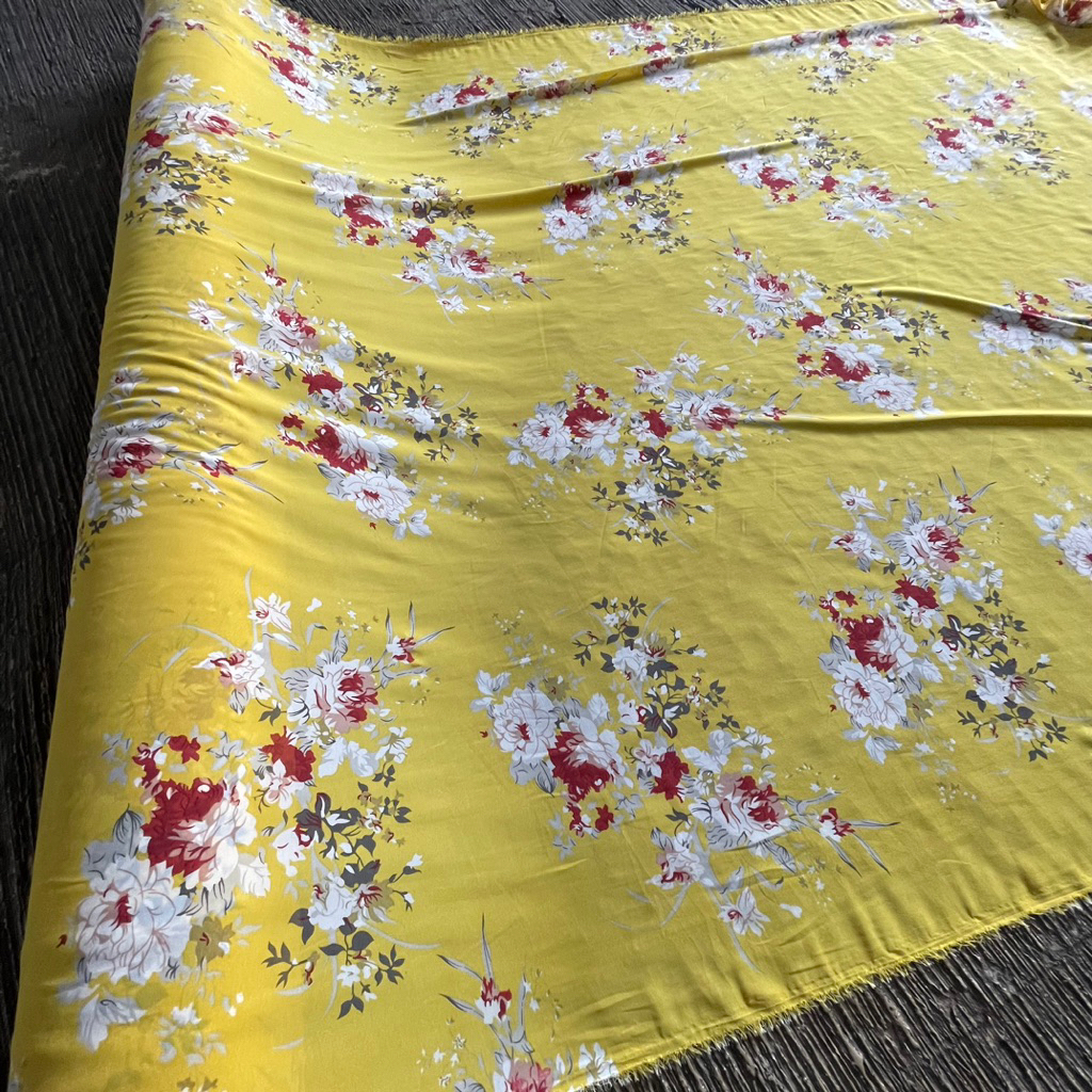 Kain Ceruty babydoll Kembang - Kain Ceruty baby doll bunga - Kain Ceruty baby doll - Kain Ceruty Bab