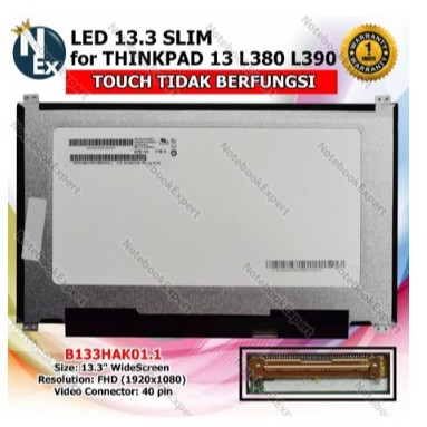 LED 13.3 SLIM B133HAK01.1 for THINKPAD 13 L380 L390 - Touch No Fungsi