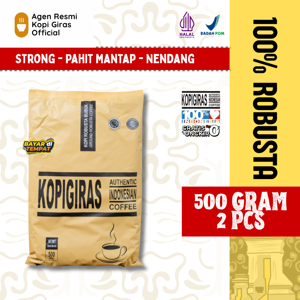 

Paket 2 pcs Kopi Giras 500g - Ngopi Makin Puas, Stok Lebih Aman
