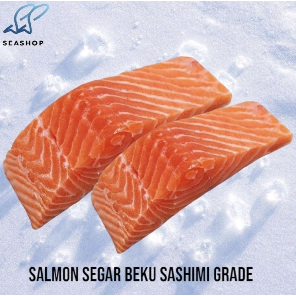 

Salmon Fillet Portion - Salmon Norway Kualitas Sashimi Grade Segar Beku