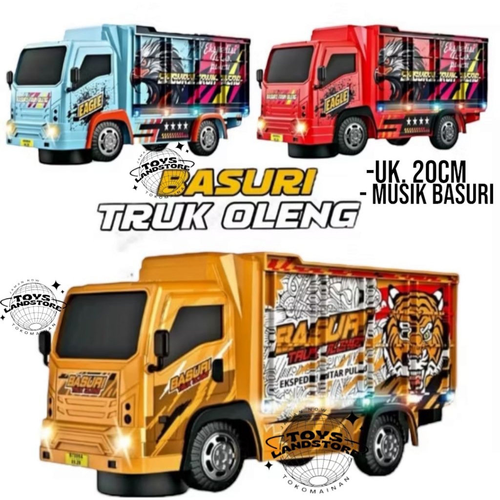 Mainan Truck Oleng Basuri/bisa oleng kanan kiri/mainan mobil truck