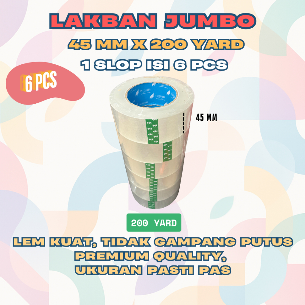 

(1 SLOP/6 PCS) MANNA Lakban OPP 45mm x 200 Yard REAL Bening/Coklat Lem Rekat Tidak Gampang Putus