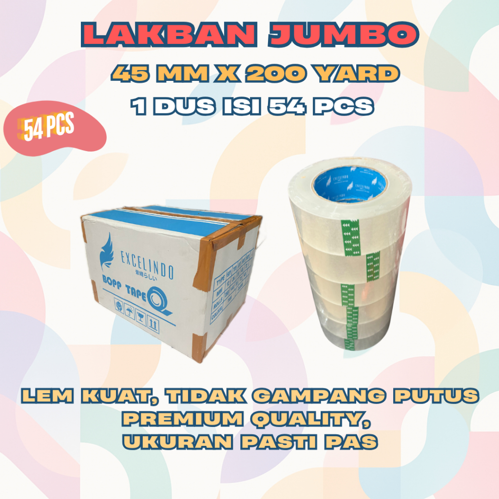 

(1 DUS/54 PCS) MANNA Lakban OPP 45mm x 200 Yard REAL Bening/Coklat Lem Rekat Tidak Gampang Putus