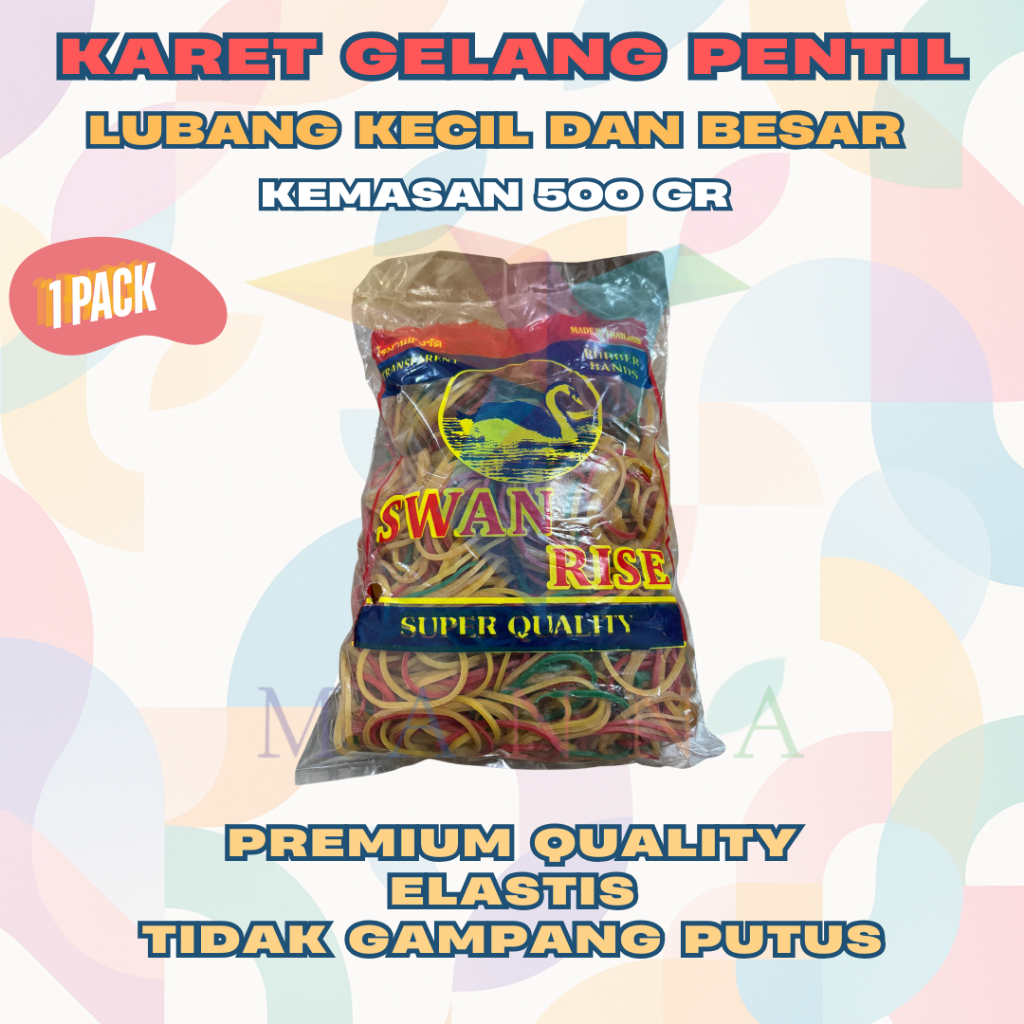 

MANNA Karet Gelang Pentil 500gr SUPER ELASTIS, HIGH QUALITY