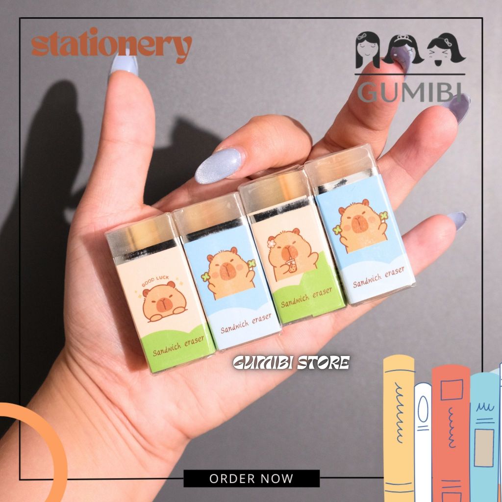

PENGHAPUS KOTAK MINI CAPYBARA PENGHAPUS ERASER STIP penghapus pensil anak karakter CAPYBARA KAPIBARA LUCU TERMURAH