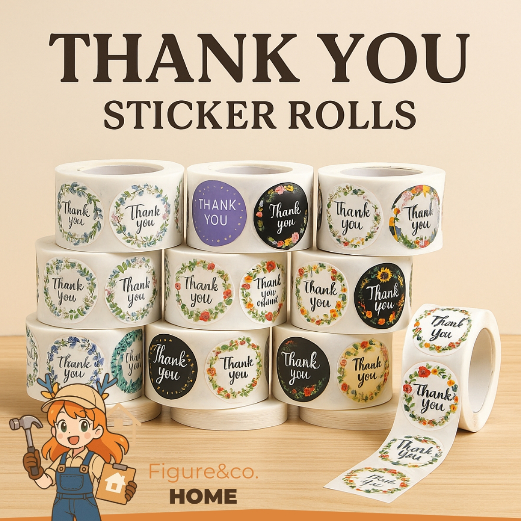 

[FM] - Sticker Bulat Roll Makanan Kue Catering / Sticker Terima Kasih Selamat Menikmati Isi 500 Pcs