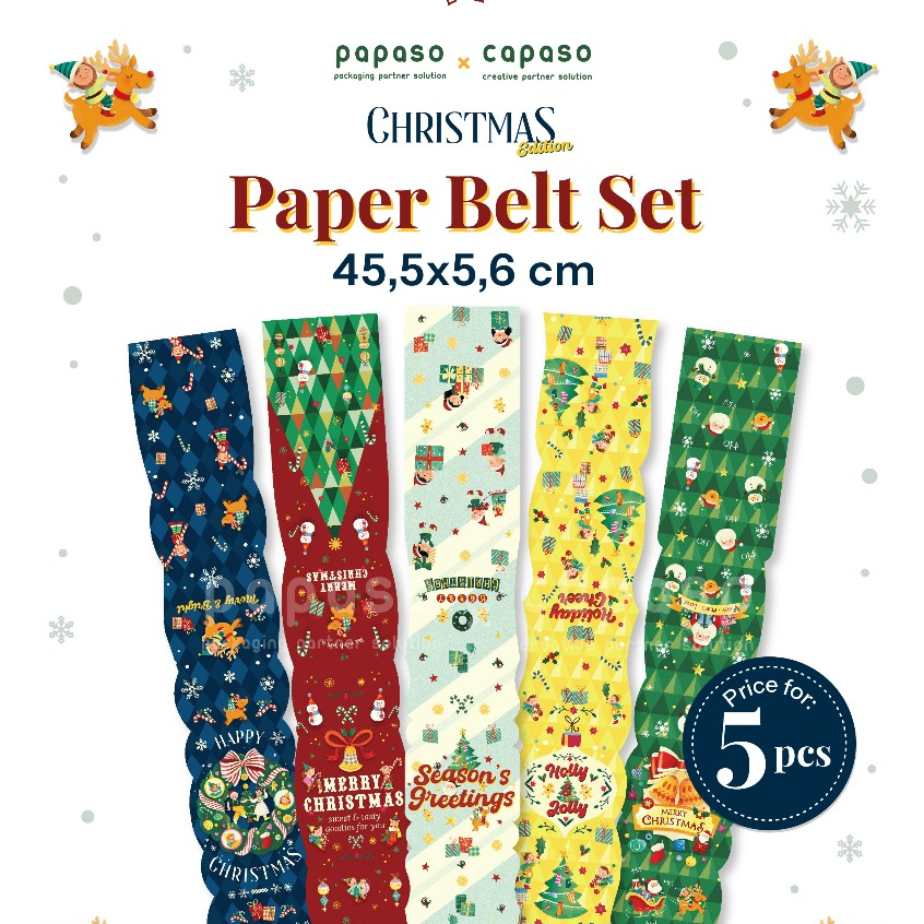 

Paper Belt Christmas / Label Sleeve Packaging Natal/ Sabuk Box Kertas