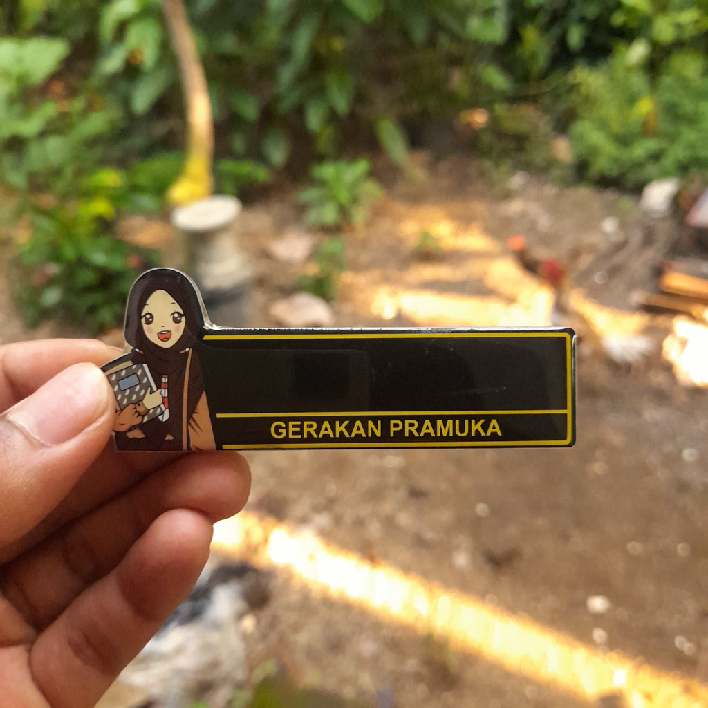 

Name tag Custom | Name tag Pramuka | Papan Nama | Custom Logo | Free Ukir nama