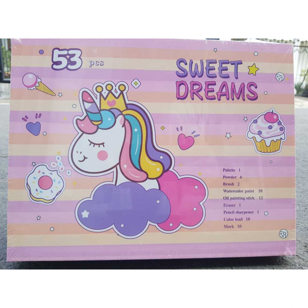 

OLO49 Crayon Set Koper Aluminium Besi Krayon Pensil Warna Pcs Box Alat Lukis Anak Koper Set M53