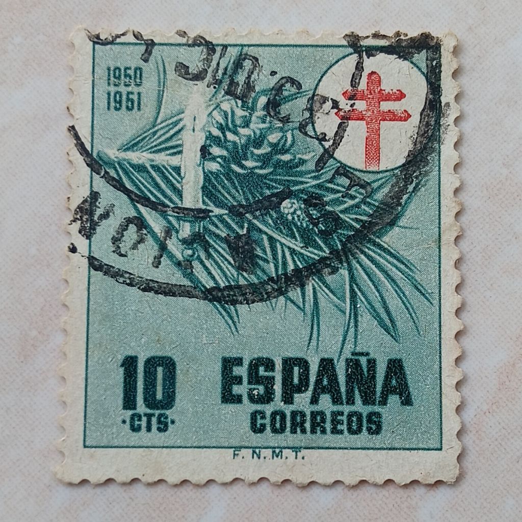 

Perangko Prangko Jadul Espana Spain Spanyol Seri Anti-Tuberculosis Fund 1950 - YN2659