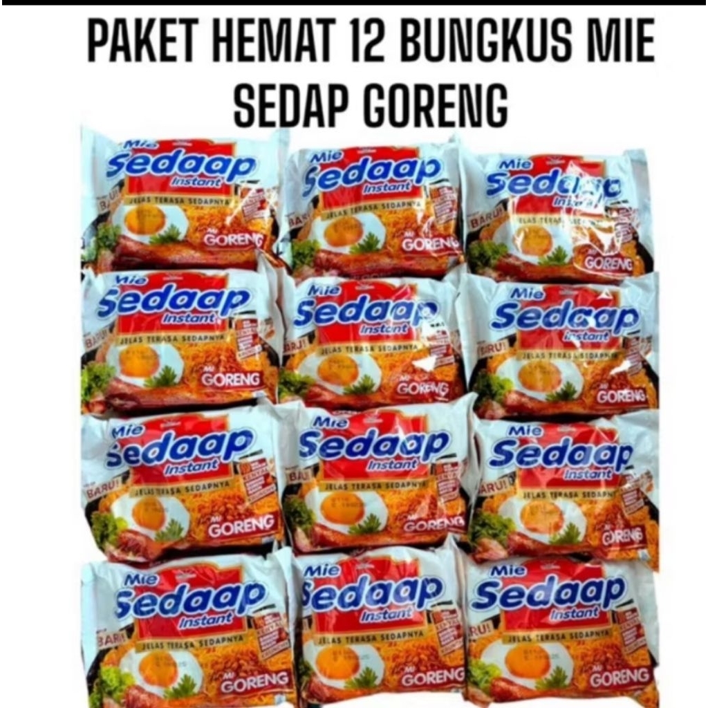 

Mie Sedap Goreng Paket Hemat (12 bungkus)