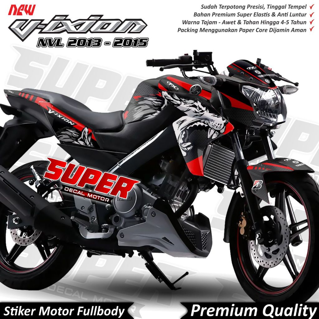 TERBARU Stiker Decal Vixion NVL Full Body Variasi Warna Serigala Keren
