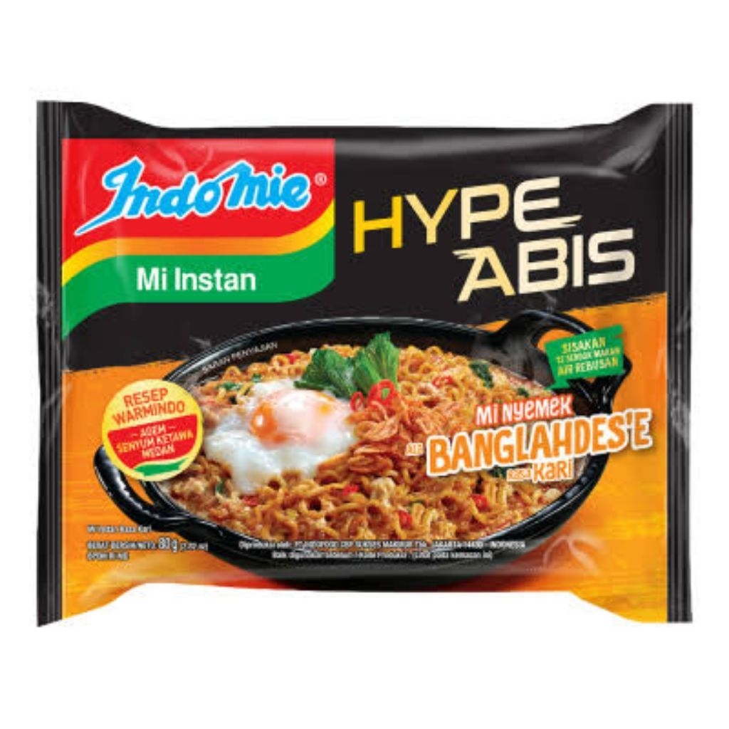 

INDOMIE HYPE ABIS Nyemek banglahdese 5 pcs