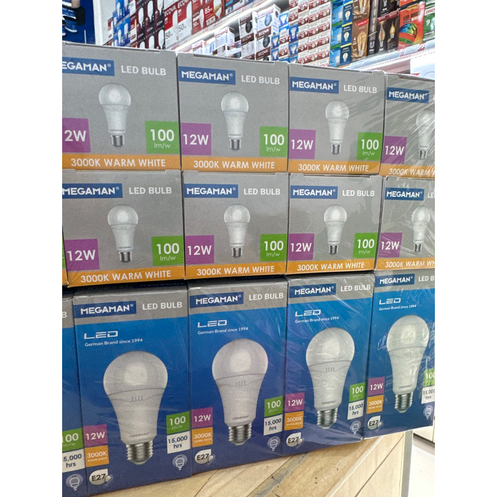 PAKET HEMAT 10pcs LAMPU LED KUNING 12W BOHLAM A BULB MEGAMAN BUNDLING