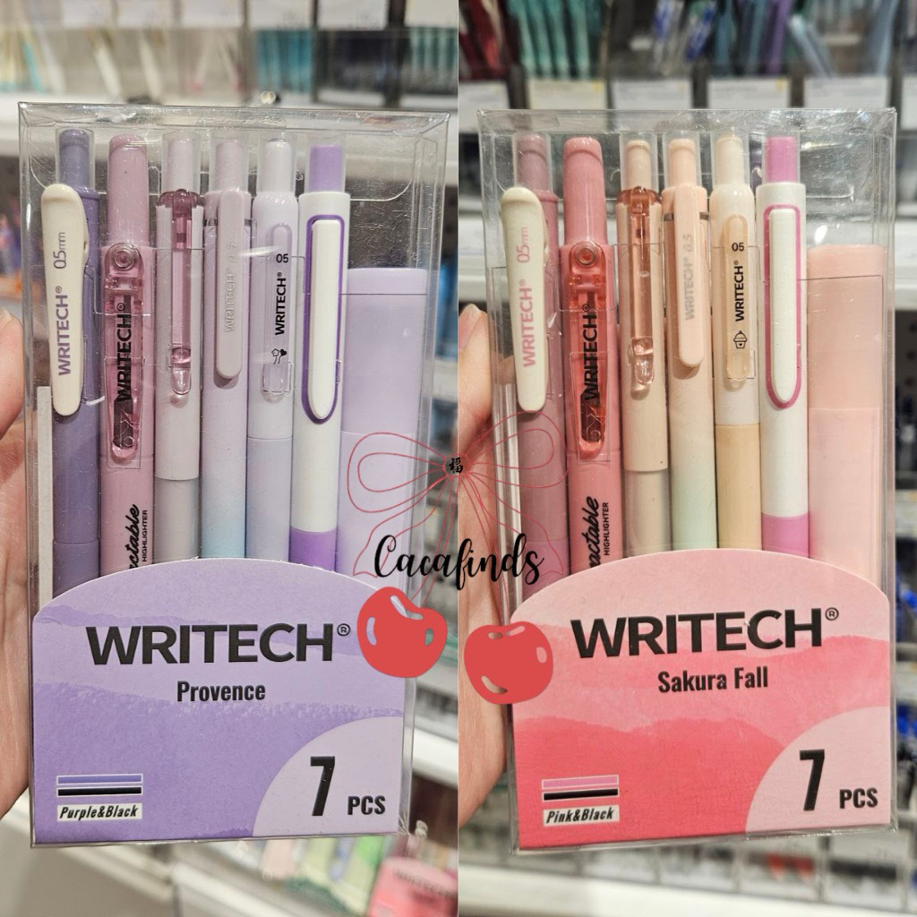 

Gel Pen set Klasik Minimalis / Pencil Gel Tinta Mekanis Hitam 0.5mm (1 Set isi 7 pcs) Purple / Pink