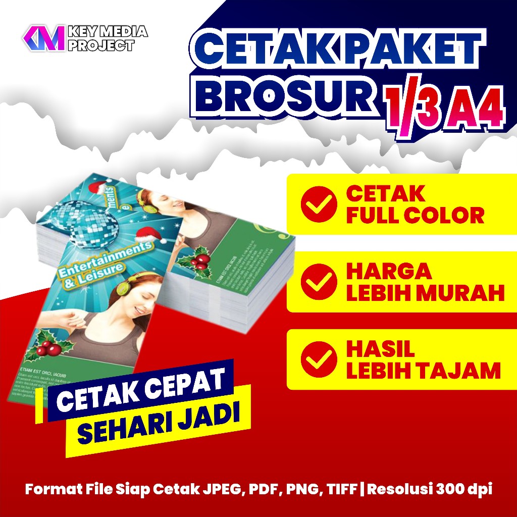 

Cetak Brosur 1/3 A4 / Brosur Exspress 1/3 A4 / Cetak Brosur Flyer 1/3 A4 1Rim / Print Brosur 1/3 A4