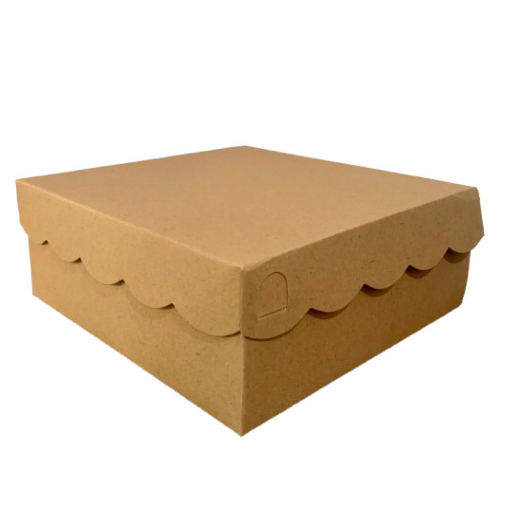 

Dus Nasi / Dus Kue Uk 20x20x7 Coklat Polos || Kardus Nasi/Kue ||