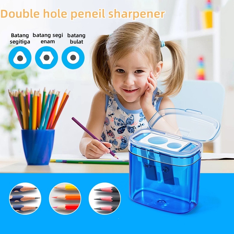 

[READY] Rautan Pensil Manual Putar Dua Lubang dengan Penutup – Perlengkapan Sekolah & Alat Tulis