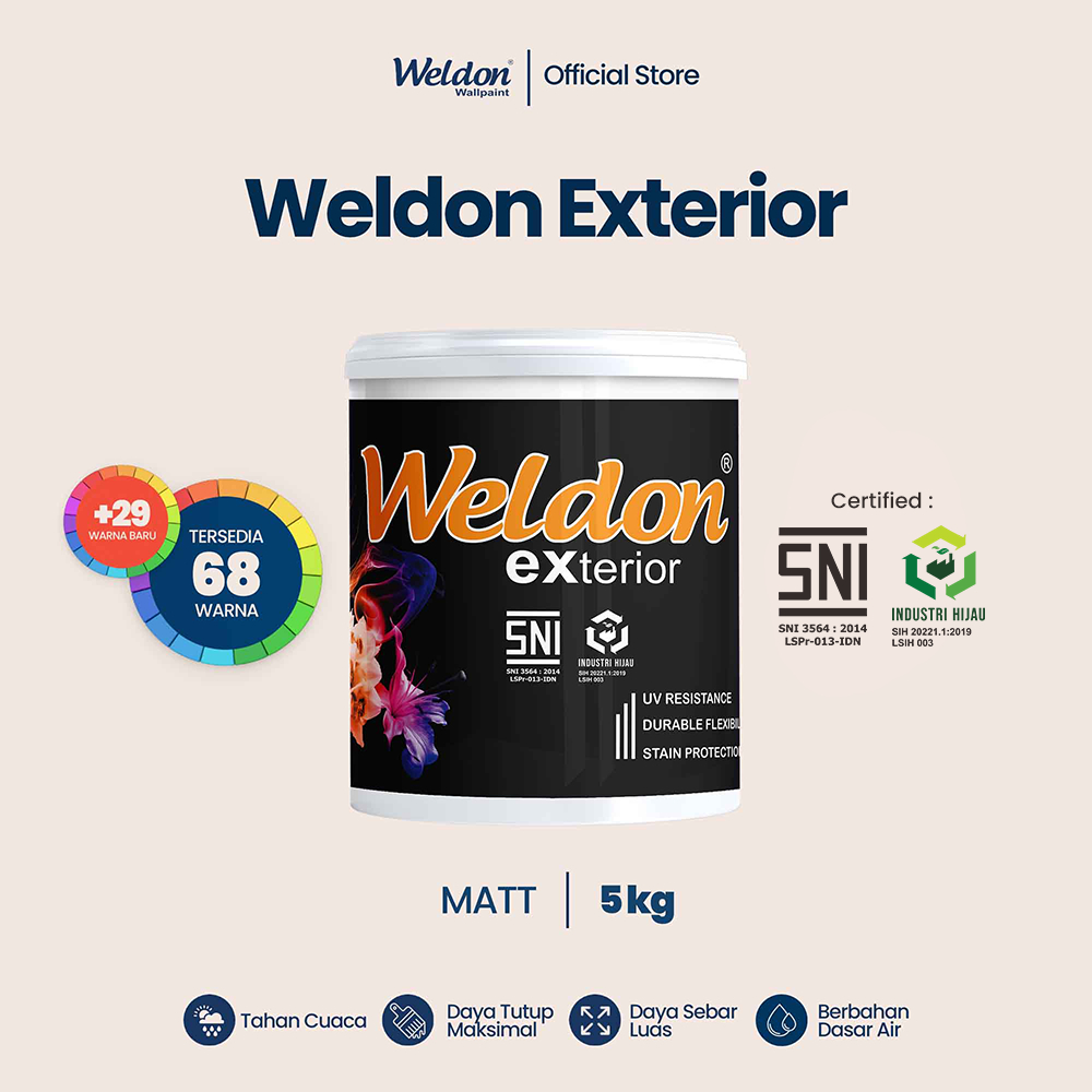 Weldon Exterior - Cat Tembok Exterior (5kg)