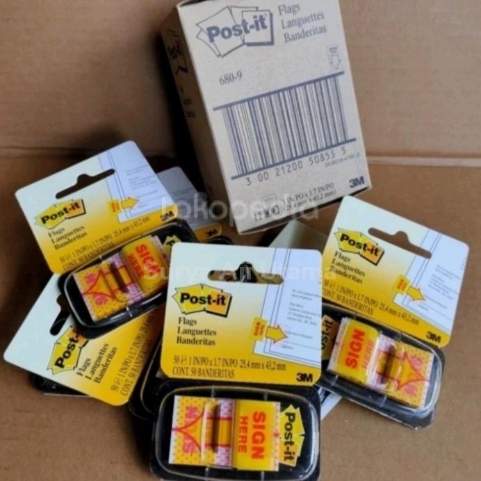 

sticky note/sign here 3M 680-9 original harga 1 box isi 12pcs