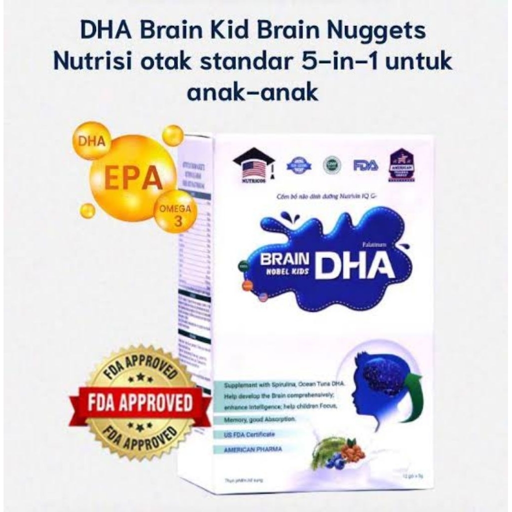 

DHA Brain Kids Susu DHA Original 100% Nutrisi Otak Anak Cerdas FDA & ISO Rekomendasi P & Fe