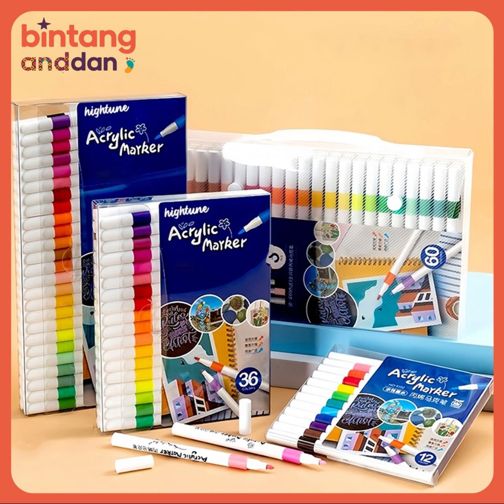 

Spidol Akrilik DIY Painting Spidol Pastel Pulpen Highlight Drawing Warna Acrylic Marker Set