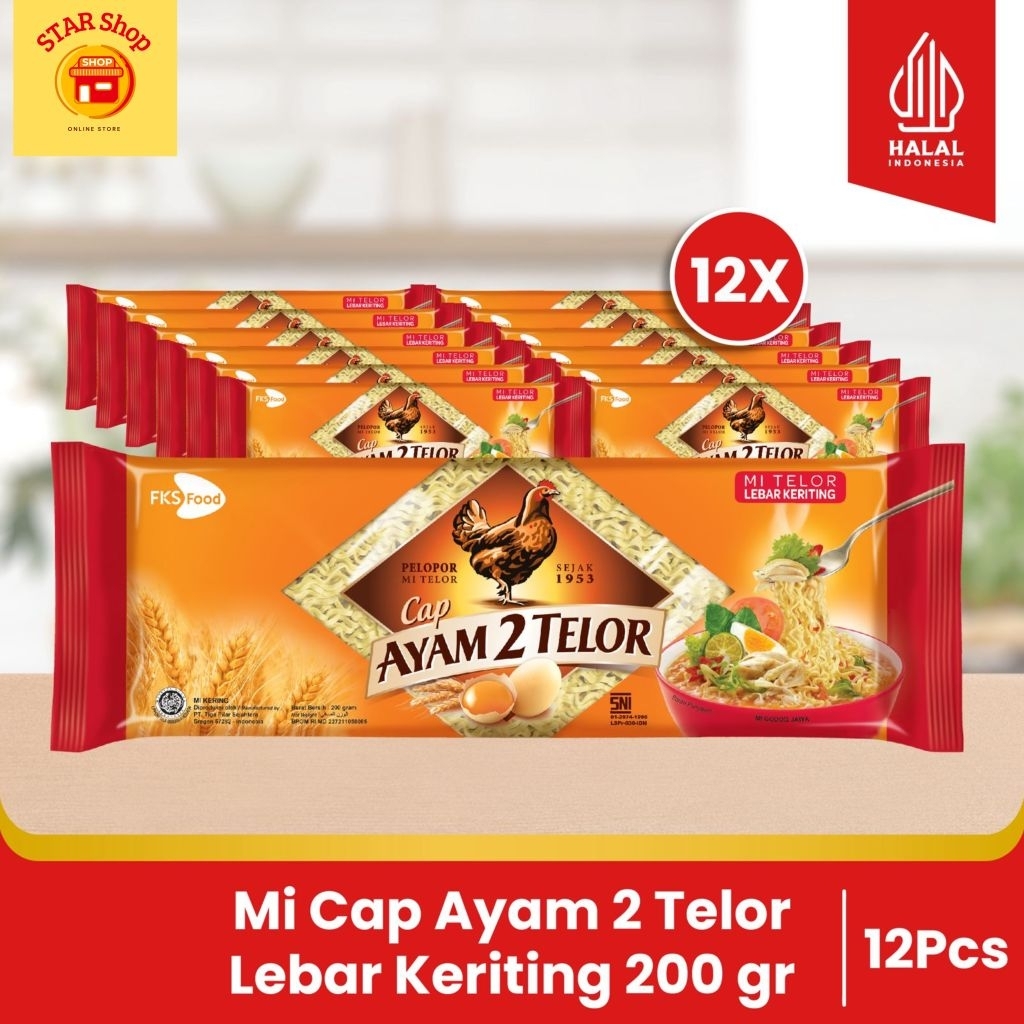 

Paket Bundling - Mi Cap Ayam 2 Telor - Lebar Keriting - 200gr - 12 pcs