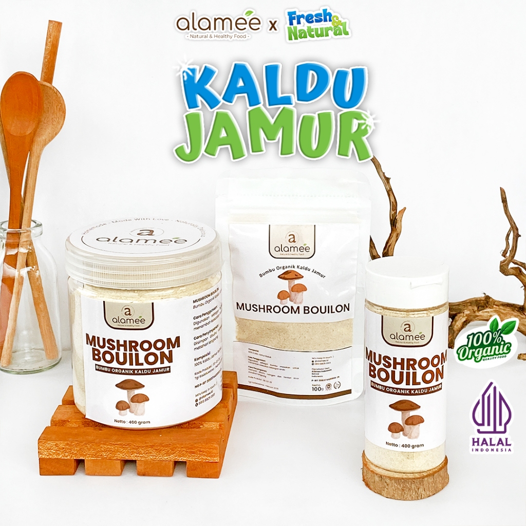 

ALAMEE Kaldu Jamur Bubuk Bumbu Dapur Spice Mushroom Powder Penyedap Rasa Seasoning freshandnatural
