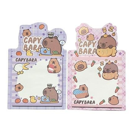 

MEMO PAD CAPYBARA BLT-2321 / MEMO KARAKTER CAPYBARA / STICKY NOTES MOTIF KARAKTER / CATATAN MEMO AESTHETIC