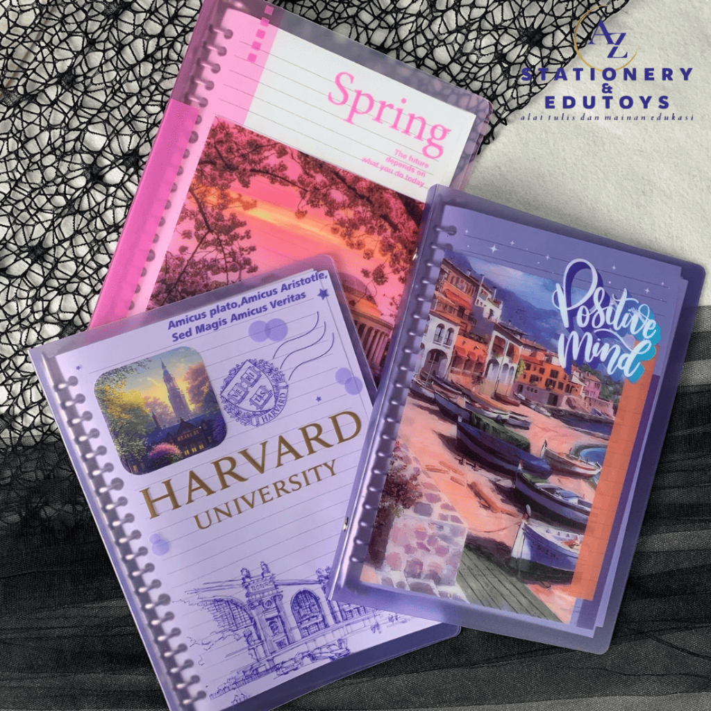 

Binder Book SQUEEZY SQA5-3298 & SQA5-3299 Motif Estetik A5 Ring Binder Travel Series