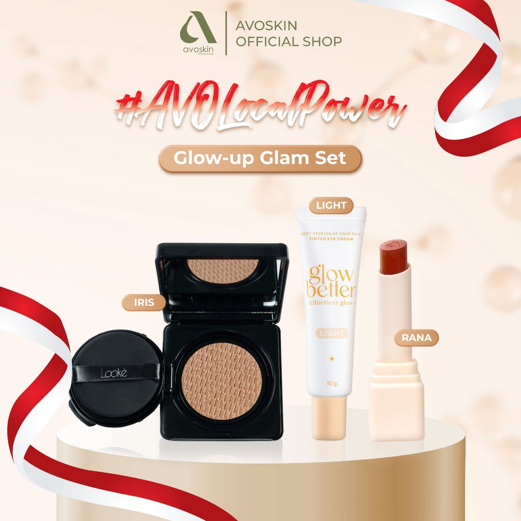 [AVO LOCAL POWER] Glow Up Glam Set (Tinted Eye Cream (10 g) + YSB Hybrid Elixir Tinted Melting Balm 