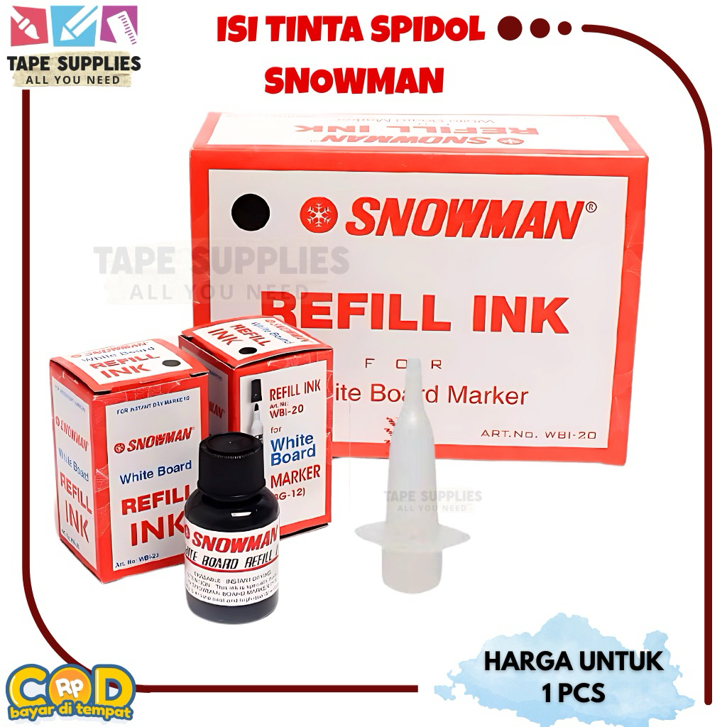 

Isi Tinta SPIDOL WHIE BOARD SNOWMAN ORIGINAL / Isi Spidol Papan Tulis