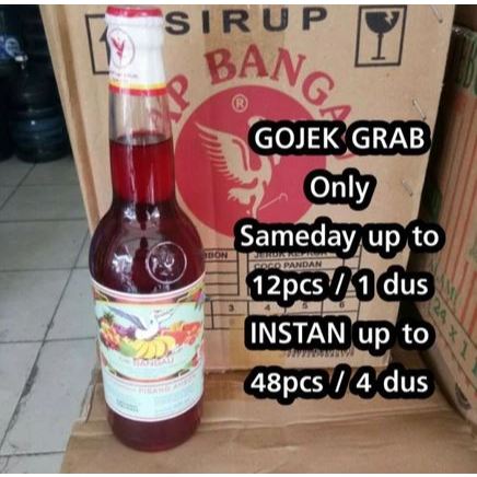 

JRstore - IND - Sirup Bangau Merah Rasa Pisang Ambon Botol 620ml GRAB / INSTAN