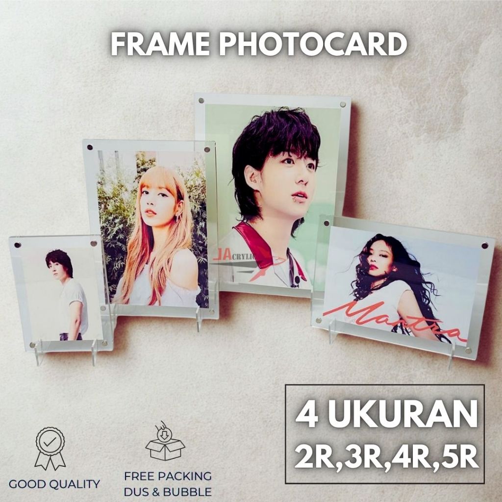 Frame Photocard Akrilik Magnet / Bingkai Photo Card Korea Ukuran 2R 3R 4R 5R