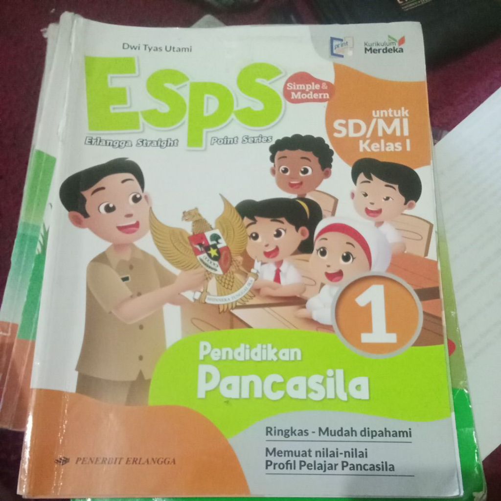 buku esps pancasila kelas1 SD Erlangga