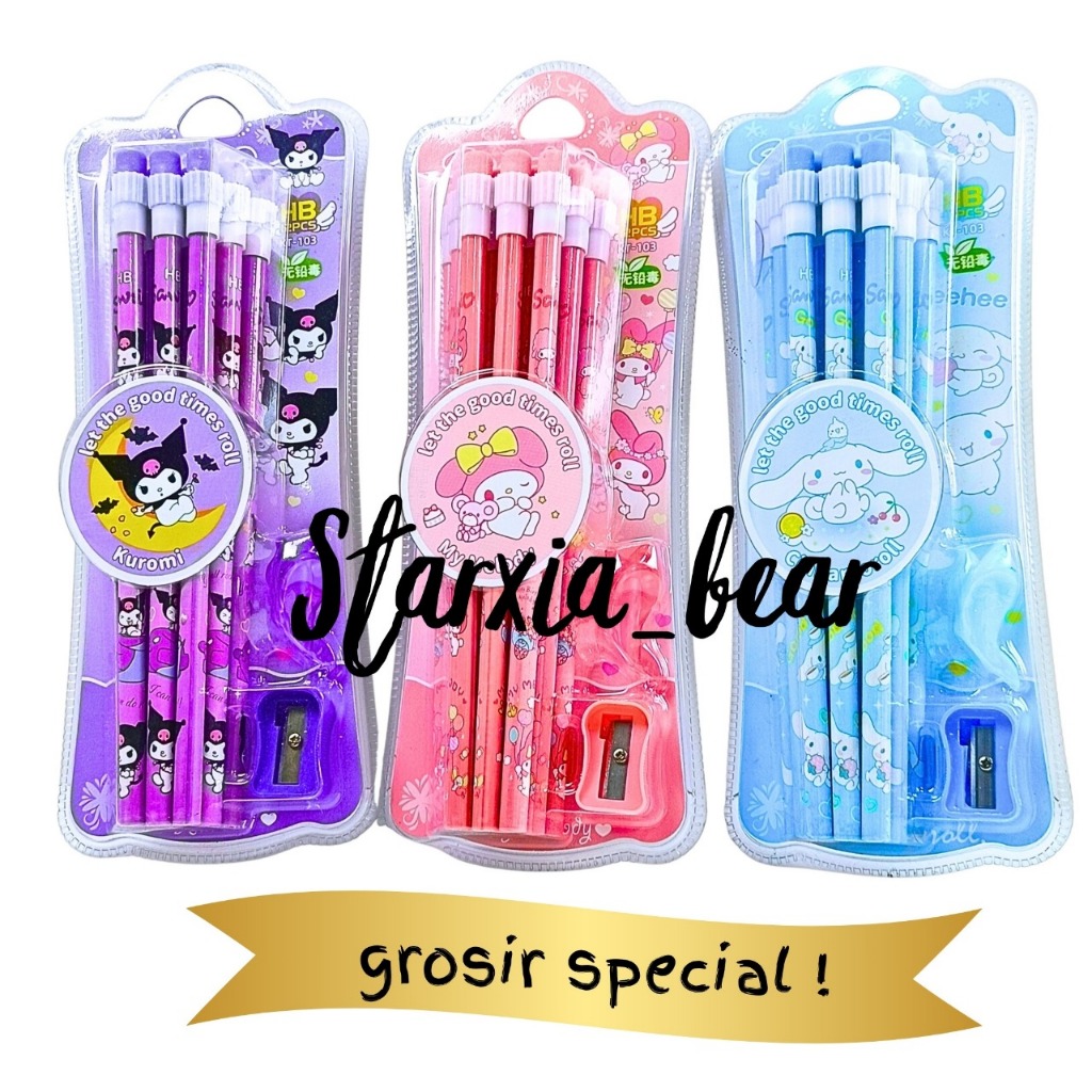 

Pensil Serut Isi 12 Sanrio + Serutan (12 Pcs)
